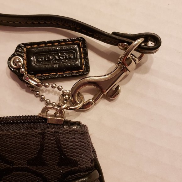 Coach Black Wristlet with Signature Canvas - Picture 5 of 15
